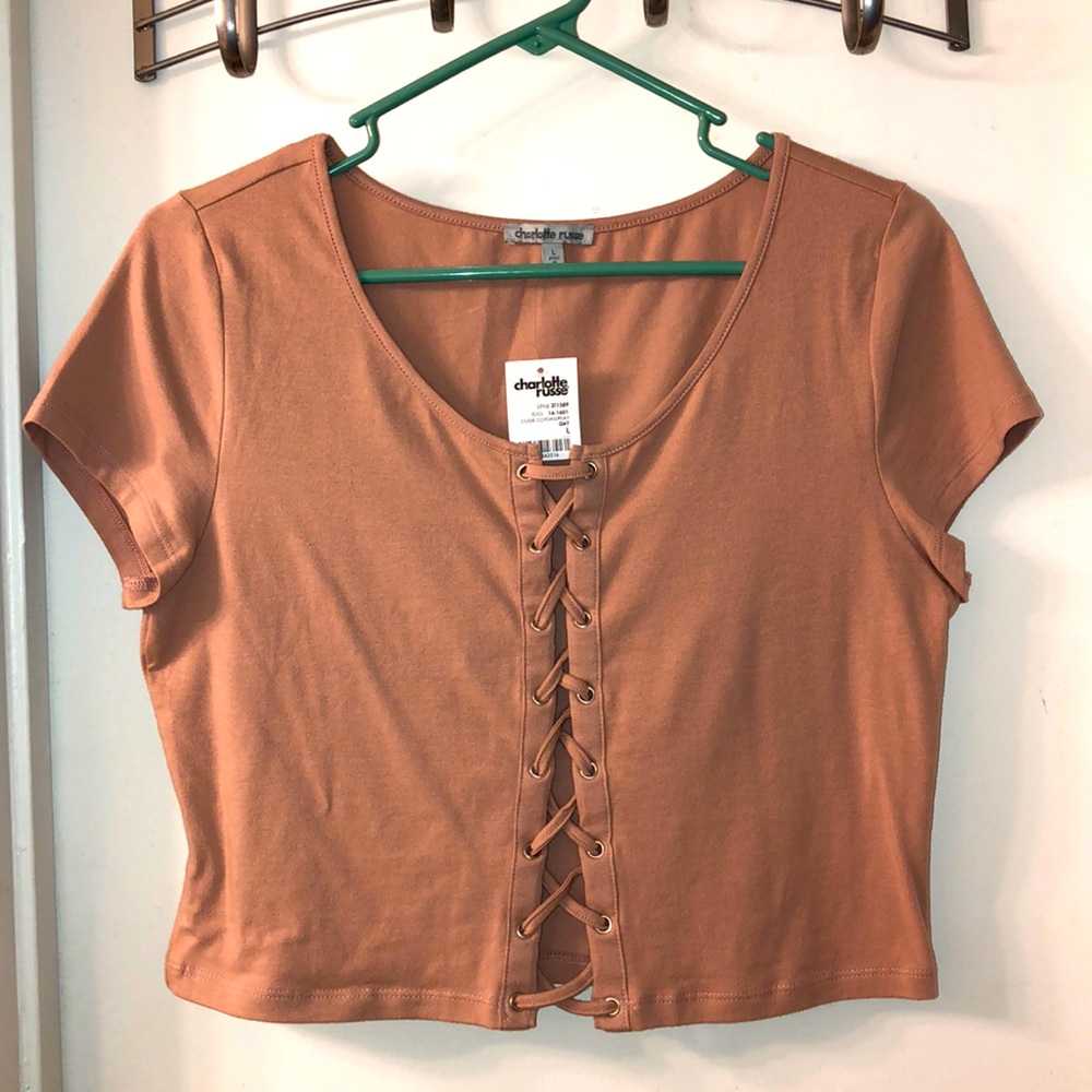 Laced Up Front Crop Top